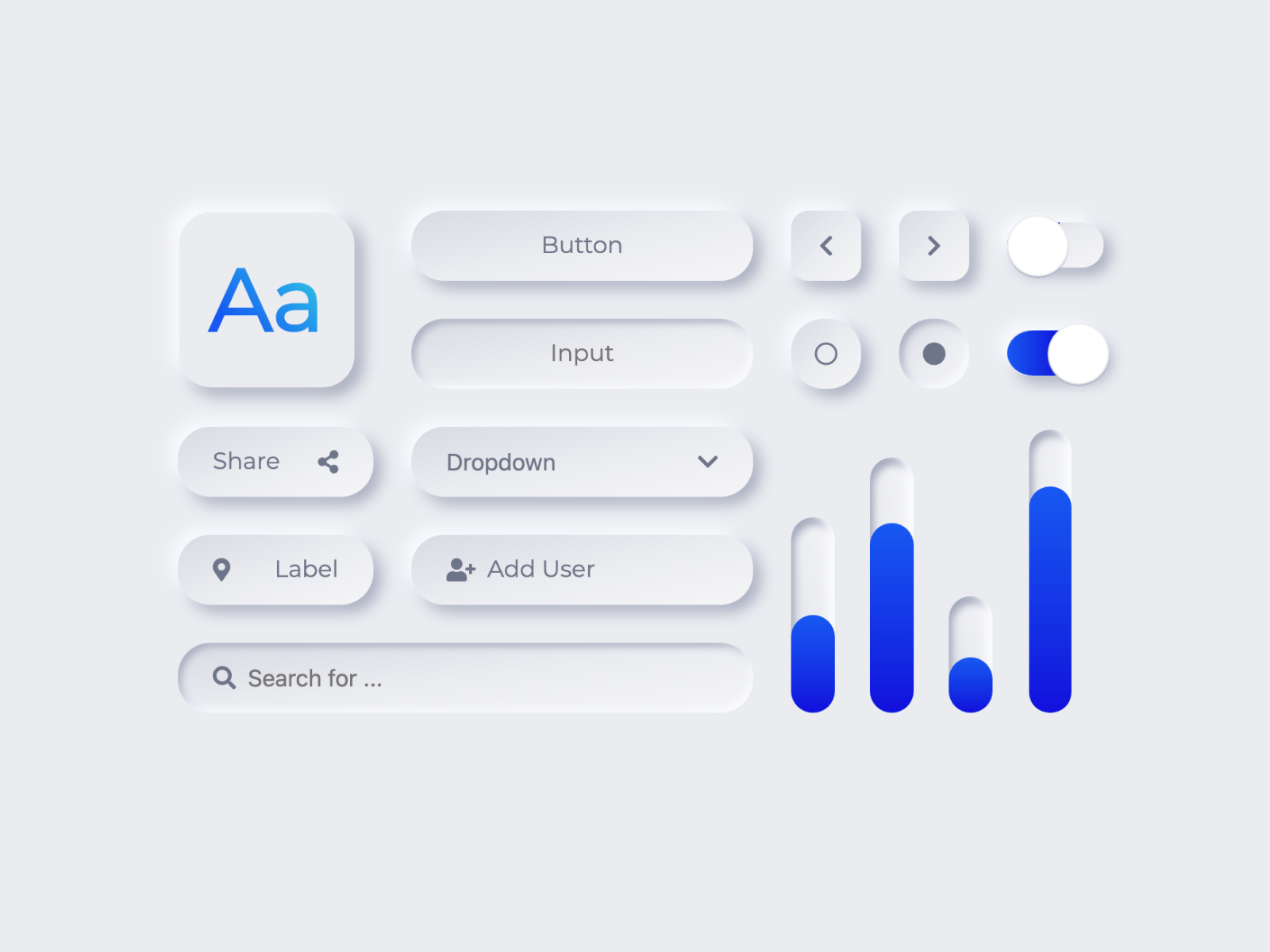 CSS Rendered Neumorphic UI by Antoine Butler on Dribbble