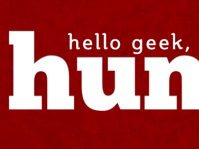 hello geek, brand chunk identity minimal red steinem white