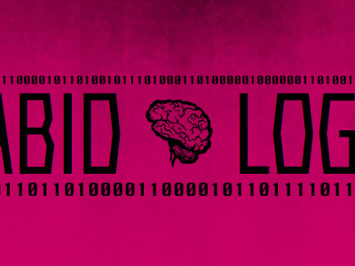 Rabid Binary Logic black branding illustration logo pink