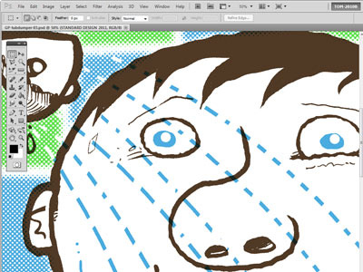 Tubdumper! art print cartoon illustration layers photoshop screen print screenprint separations silkscreen