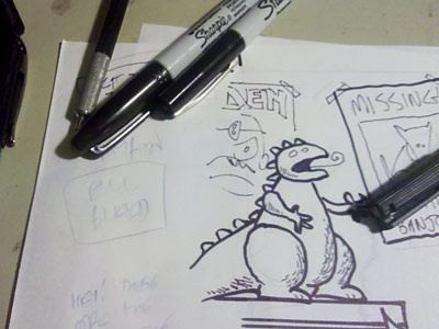 SHARPIE, MOTHERTRUCKERS! godzilla sharpie toy