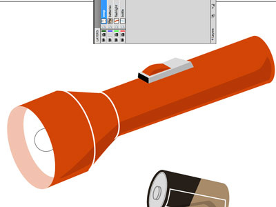 Spot Illo flashlight illustrator spot illustration vector