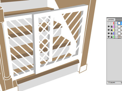 Baby gate spot illustration