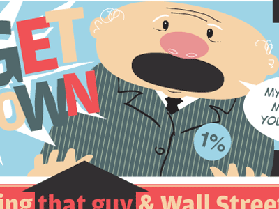 Budget Showdown budget showdown cartoon comic fiscal cliff freelance illustration infographic