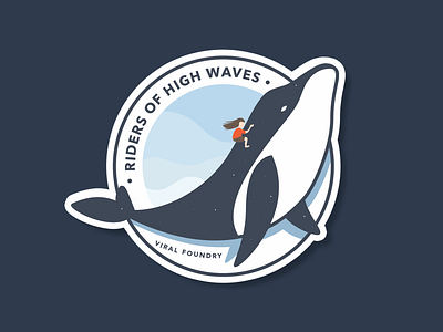 Riders of High Waves Sticker 🐋