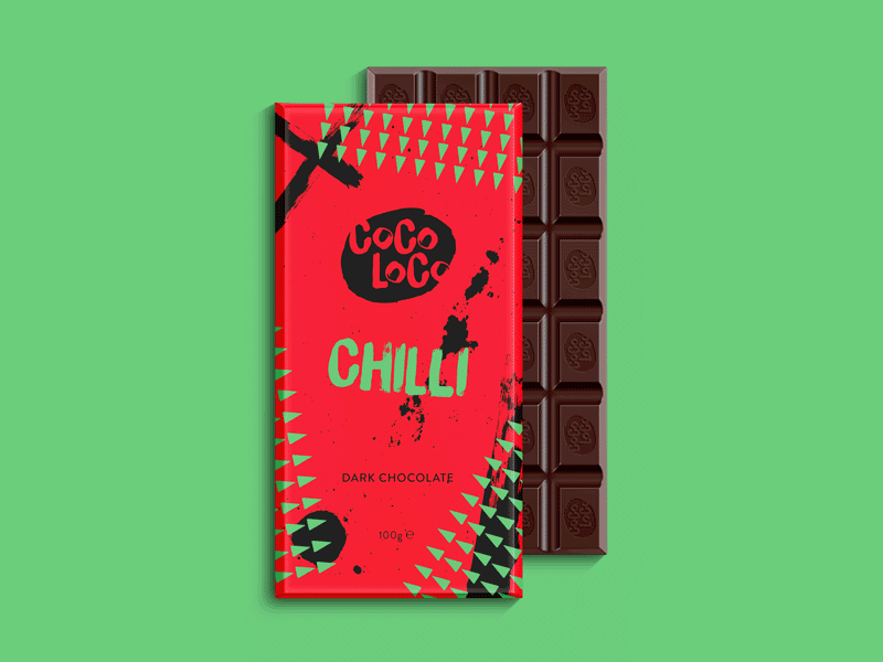 Coco Loco Branding & Packaging branding chilli chocolate coco dark loco milk mock up orange caramel packaging raspberry