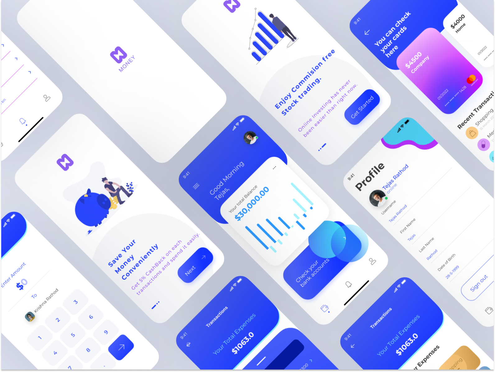 Money App by Tejas Rathod on Dribbble