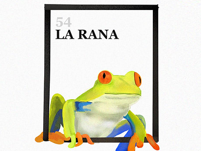 The Frog - Loteria illustration mexican