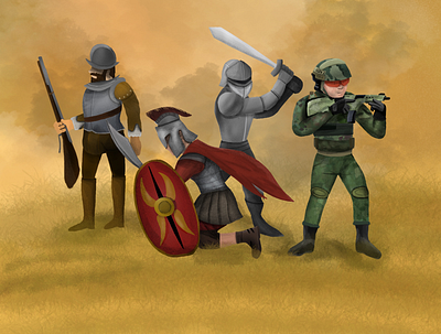 Civilizations VI - Soldiers civilization illustration mexican videogame