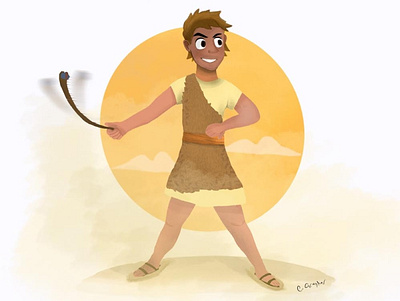 David bible character design illustration procreate