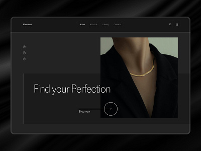 Online Jewelry Store design firstscreen spiderman ui ux webdesign