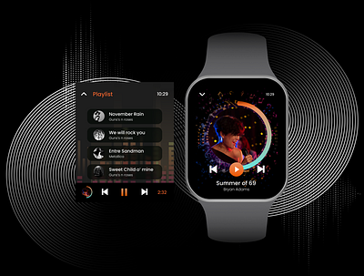 Music Player - Smartwatch 009 dailyui wearables