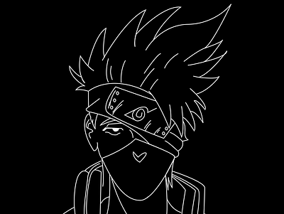 Kakashi Hatake anime graphic design pentool