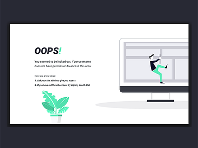 Error Message - Locked Out illustration ui design ux design