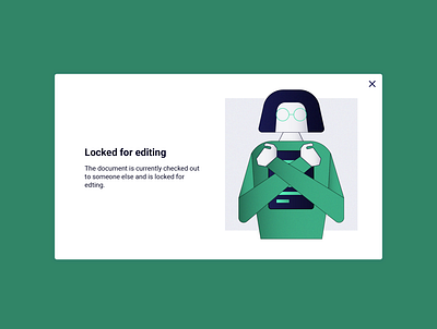 Document locked for editing app design app illustration app interface feedback illustration illustrator ui design ux design