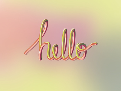 Hello there! 3d 3d typography adobe fresco branding graphic design procreate typography