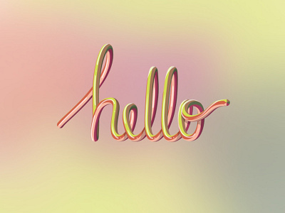 Hello there! 3d 3d typography adobe fresco branding graphic design procreate typography