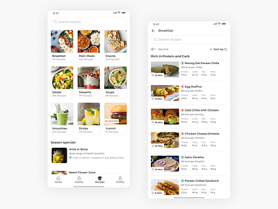 Food Recipe App (Part-1) food recipes product design ui user experience visual design