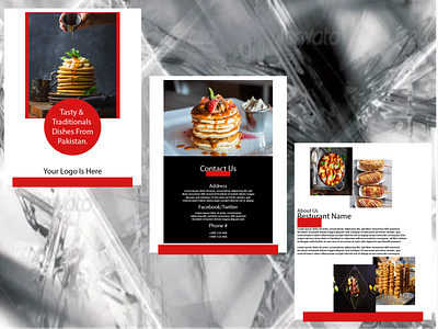 Restaurant Brochure adobe attractive behance black branding brochure design dribble flyer food menu graphic design illustrator menu modern red restaurant brochure rgb simple social media sweet dishes