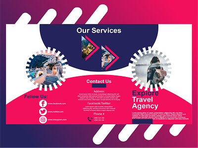 Travel Brochure Design adobe adobe illustrator agency art attractive behance blue branding brochure clean design dribble flyer graphic design illustrator modern simple travel brochure trifold trifold brochure