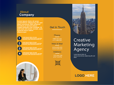 Modern Marketing Tri-fold brochure template