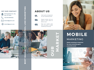 Tri Fold Mobile Marketing Brochure Template