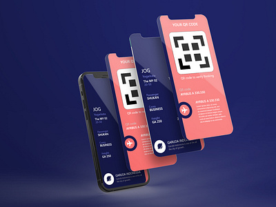 QR Code Mobile App Concept | Scan Card | Card Details