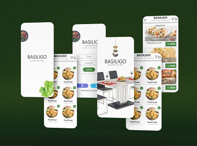 Food Delivery App Concept / Food Basiligo Mobile App UI app app design branding creative delivery delivery app design dinner eating fast food food food delivery service food design food order foodie graphic design lunch mobile ui ux