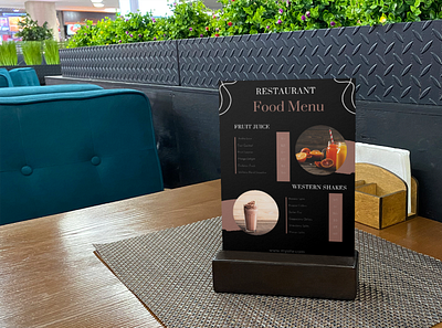 Restaurant Food Menu | Fruit Juice Menu | Western Shakes Menu brand branding cafe catering clean creative design drink food menu fruit graphic design identity menu modern natural orange juice print restaurant shakes simple