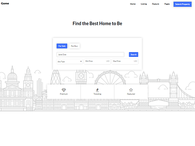 Gome - Real Estate Template clean directory listing minimal real estate rights ui ux