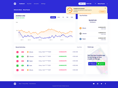 Tradient - Cryptocurrency Exchange Dashboard