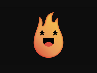 Firebrand Torchie brand branding braze emoji fire firebrand gradient icon illustration mascot stars torchie