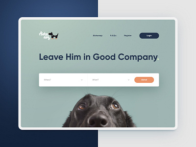 AlohaDog Home page graphic design ui ux web design