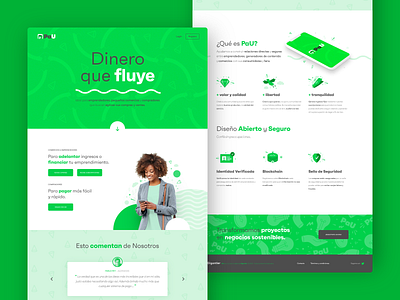 Pau Landing Page Full Design graphic design icon illustration logo design typography ui ui design user interface ux web design