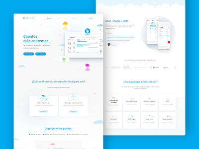 AtencionChat 2020 app app design graphic design icon landing page landing page concept landing page design landing page ui logo design ui ui design user interface ux web design