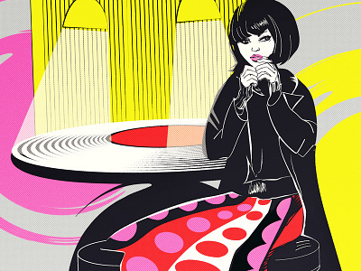 Funky Friday Pop Art club drawing fashion illustration funky girl illustration pop art retro