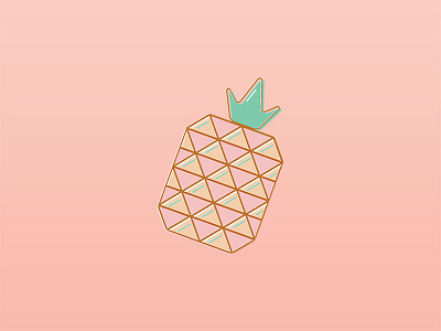 Pink Pineapple illustration misprint pineapple vector