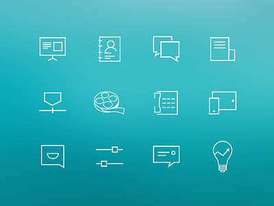 Slim Square Icons 2