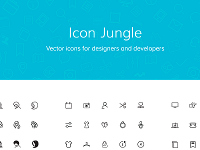 Icon Jungle collection icon vector