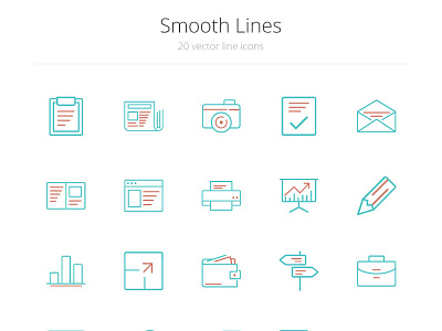 Smooth Lines Icons elegant icon line stroke thin