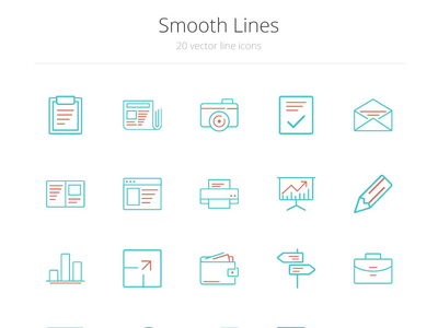 Smooth Lines Icons elegant icon line stroke thin