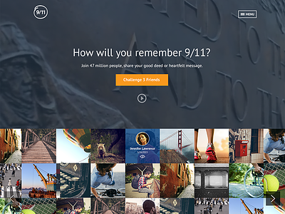 911day 911 blue gallery grid homepage images memorial menu non profit orange