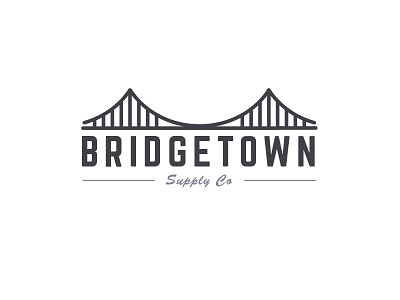 Bridgetown Supply Logo 3 bridge forest inclosed line logo minimal