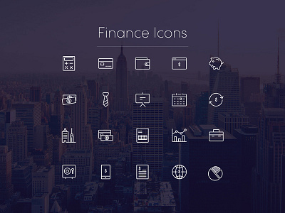 Finance Icons finance icon line minimal