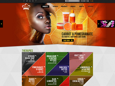 Nubian Heritage website concept african women banner colorful slider ui web design