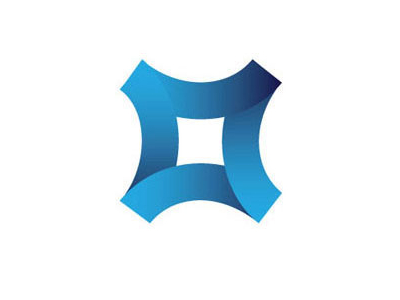 Logo design blue logo shape