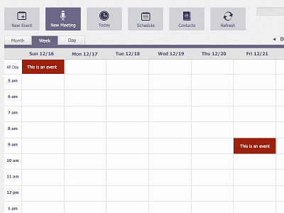 Calendar calendar icons purple ui web design