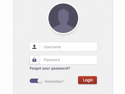 Login clean form login purple ui