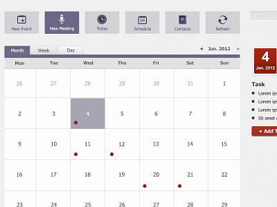 Calendar Month calendar icons purple ui web design