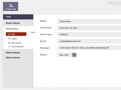 Expandable clean expandable form login purple tabs ui